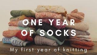 KNITTING SOCKS for a year//Sock Parade//Sock Drawer Tour