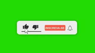 ANIMAÇÃO DE INSCREVA-SE LIKE E SININHO E NOTIFICAÇÃO CHROMA KEY