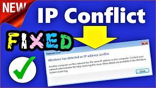 Windows has detected an IP Address Conflict FIX Windows 10 \ 8 \ 7 | How to resolve IP Conflict