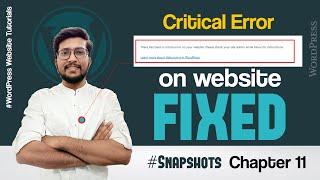 There Has Been a Critical Error on Your Website | Critical error on WordPress website debugging