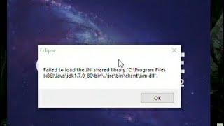 How to Solve #EclipseError || FAILED TO LOAD JNI SHARED LIBRARY "C\... || Simple and Easy Tricks