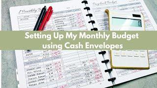 Setting up your Budget Planner for the month with cash envelopes #vlogmas #day15
