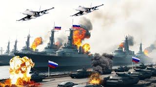 Brutal Ukrainian Counterattack! Russia's Largest Naval Base Destroyed by NATO and Ukrainian Forces