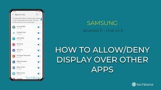 How to Allow/Deny Display over other apps - Samsung [Android 11 - One UI 3]