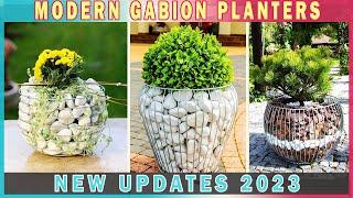 NEW UPDATE 2023! Modern Gabion Planters For Garden Landscaping - Front Yard & Backyard Makeover