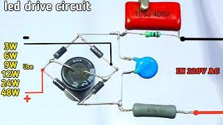 Led drive circuit All Watts Mcpcb 3W 6W 9W 12W 24W 48W Auto Volt Bulb Drive Project