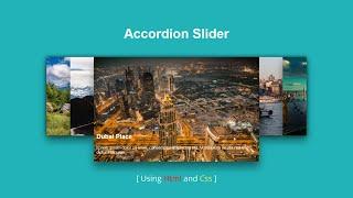 Image Accordion Slider Design Using Html & CSS | Accordion Slider Html & CSS |  CSS Accordion Slider