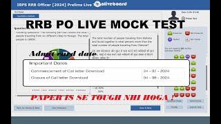 Oliveboard RRB PO live mock test️ 24 July | admit card released my exam 4.8 #rrbpo #rrbpo2024