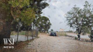 Watch: Flash Floods Hit Spain's Zaragoza After Heavy Rain | WSJ News