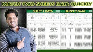 Match Two Sheets/Workbook Data Based on Real Time Problem | How to Match Two Workbook Data