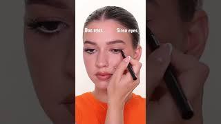 Doe vs Siren eyes  Which do you prefer? #eyeliner #sireneyes #makeup