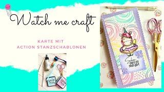 ️ Watch me craft I Karte mit ACTION Stanzschablonen basteln I DIY I Annilis Welt ️