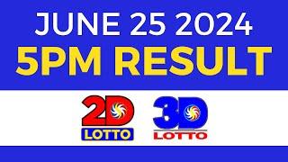 5pm Lotto Result Today June 25 2024 | PCSO Swertres Ez2