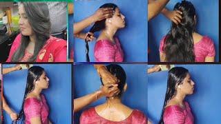 Heavy Hair oiling by Aunty | Long Hair oiling | Indian traditional heavy hair oiling 200 ml oiling