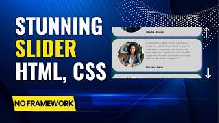 Create AMAZING Testimonial Sliders with HTML and CSS