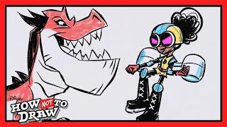 Marvel's Moon Girl and Devil Dinosaur Cartoon Comes to Life!  | How NOT To Draw | @disneychannel​