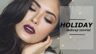 Soft Glittery Holiday Makeup Tutorial | Melissa Alatorre