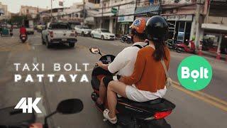 Fast taxi bike ride in Pattaya 4k. I use an inexpensive Taxi Bolt 2022