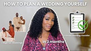 How To Plan A Wedding YOURSELF in 3 months on a BUDGET + Wedding Planning *CHECKLIST*