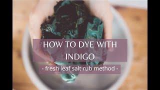 HOW TO DYE WITH INDIGO | FRESH LEAF SALT RUB METHOD | NATURAL DYE