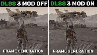 Starfield - DLSS 3 Frame Generation Mod OFF vs ON