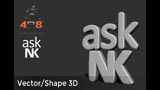 Zbrush 4R8 - Vector/Shape 3D (SVG)