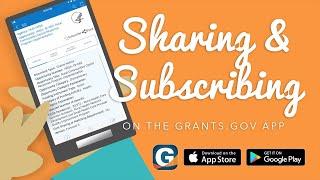 Mobile App: Sharing and Subscribing to Funding Opportunities
