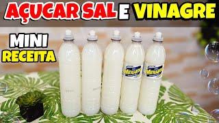 SÓ USEI AÇÚCAR SAL E VINAGRE E FIZ O MELHOR DETERGENTE SEM SODA 