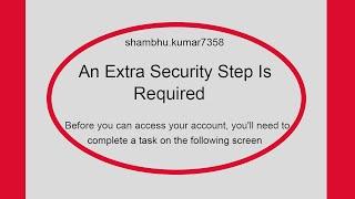 How To Fix Instagram An Extra Security Step is Required Problem Solve