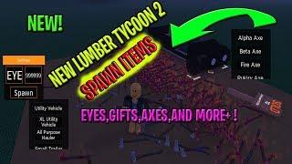 ROBLOX NEW LUMBER TYCOON 2 SCRIPT - SPAWN ITEMS[AXEs,EYEs,GIFTs,MORE++]