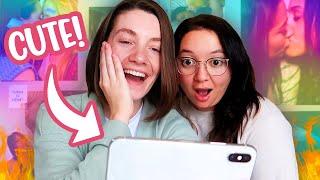 LESBIANS REACT TO: LESBIAN TV COUPLES ️‍ |  WLW Couple / Two Mums