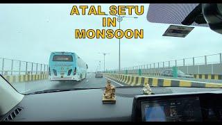 Atal Setu in Monsoon 2024 | Mumbai Trans Harbour Link MTHL | Meets MSRTC E Shivneri Olectra Bus