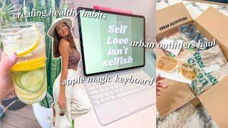 VLOG: getting the apple magic keyboard, healthy habits, morning walks, urban outfitters haul, etc