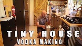 Distilling Vodka in a TINY HOUSE Using The Copperhead Reflux Still