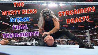 Streamers React!! Wyatt Sicks attack Final Testament!! #wwe #wweraw #wyattfamily