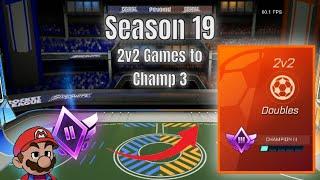 Season 19 2v2 Games to Champion 3 | Rocket League Sideswipe Gameplay