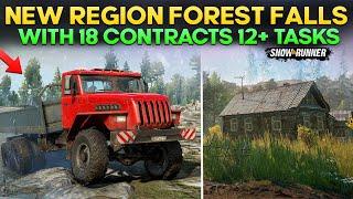 New Region Forest Falls With Over 18 Contracts and 12+ Tasks in SnowRunner You Should Try
