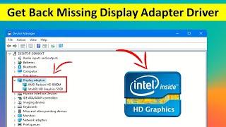 How to Get Back Missing Network Adapter from Device Manager