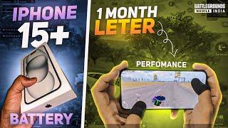 IPHONE 15 PLUS ONE MONTH GAMING REVIEW | IPHONE 15 PLUS FOR GAMING BGMI/PUBG | IPHONE 15 HANDCAM 