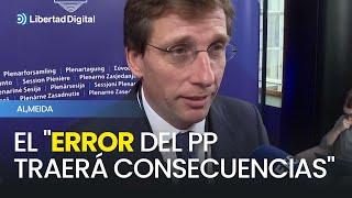 Almeida destaca que el "error" del PP traerá "consecuencias políticas"