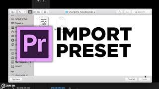 How to import Preset in Adobe Premiere Pro by Chung Dha