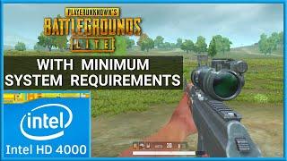 PUBG Lite (PC) with Minimum System Requirements | Intel HD 4000 Graphics | PC Gameplay Benchmark