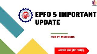 EPFO 5 Important Update On PF Portal | Statutory Solution | #EPFO