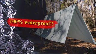 How to make a 100% waterproof tarp from a bedsheet!