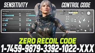 UPDATE 3.7  BEST ZERO RECOIL SENSITIVITY SETTINGS CODE + CONTROL FOR BGMI/PUBG MOBILE 2025