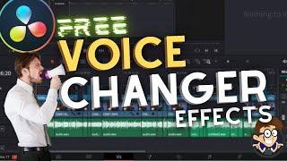 4 FREE Funny VOICE CHANGER effects in Davinci Resolve - Tutorial
