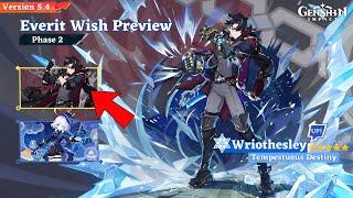 Wriothesley RERUN BANNER FINALLY CONFIRMED!! Version 5.4 CHARACTER RERUN BANNERS - Genshin Impact