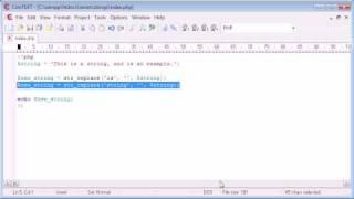 Beginner PHP Tutorial - 51 - String Functions: Replacing Predefined Part of a String