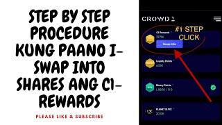 Video kung paano i-swap ang C1 rewards into Shares sa Digital Partner Network isang UK company.