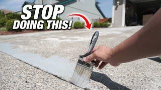 How To Paint And Seal Your Concrete Driveway Like NEW! Pro DIY